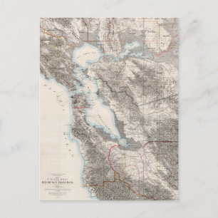 Carte vintage de la baie de San Francisco (1873)