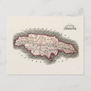 Carte vintage de la Jamaïque