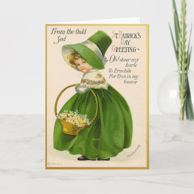 Carte vintage de la Saint-Patrick (Devant)