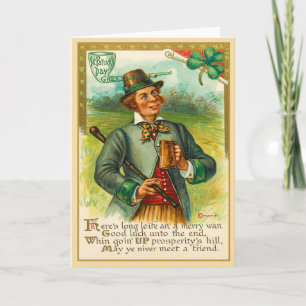 Carte vintage de la Saint-Patrick