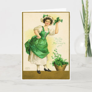Carte vintage de la Saint-Patrick