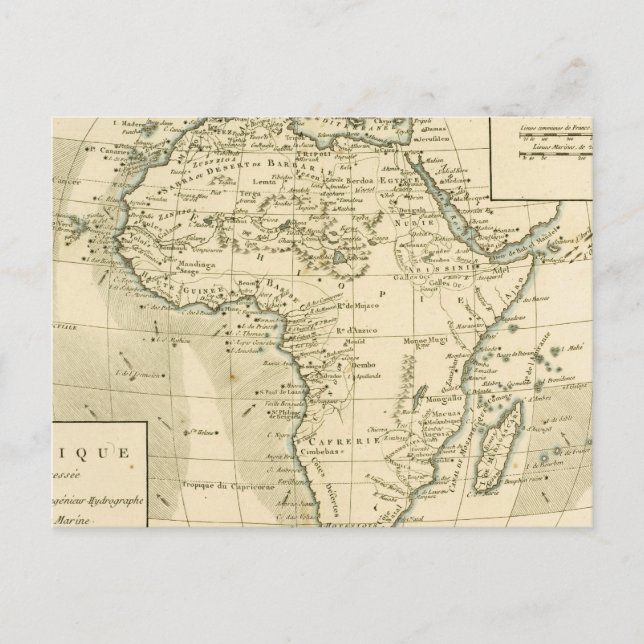 Carte vintage de l'Afrique (Devant)