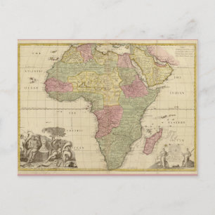 Carte vintage de l'Afrique 1725