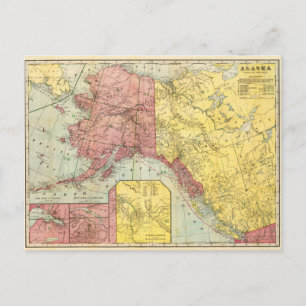 Carte vintage de l'Alaska