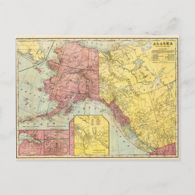 Carte vintage de l'Alaska (Devant)