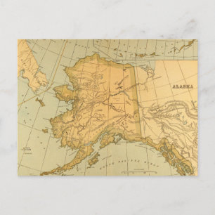 Carte vintage de l'Alaska (1894)
