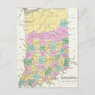 Carte vintage de l'Indiana (1827)