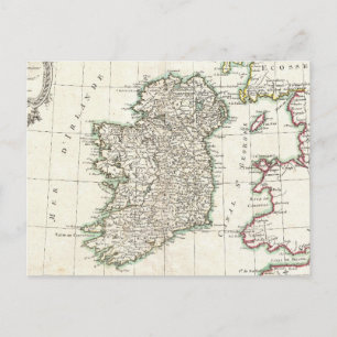 Carte vintage de l'Irlande (1771)