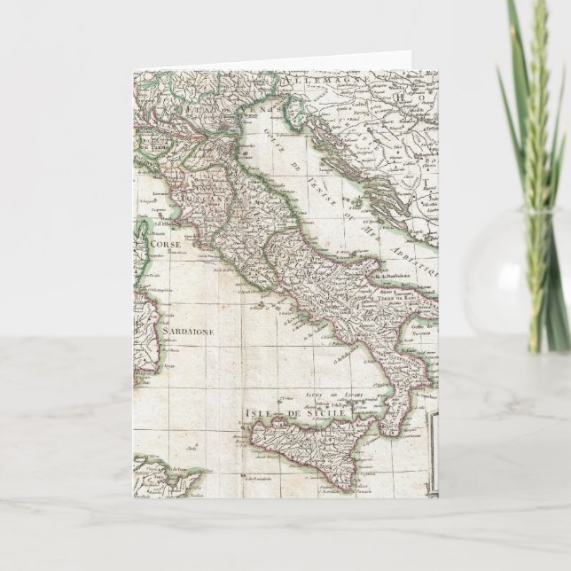 Carte vintage de l'Italie (1770) (Devant)