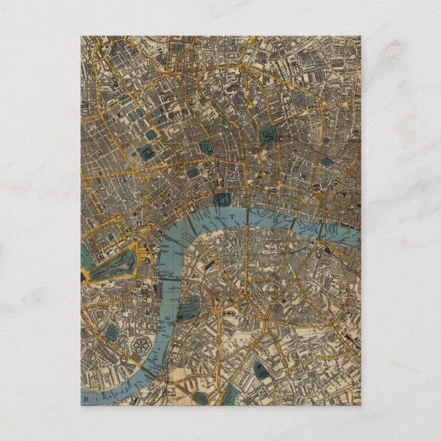 Carte vintage de Londres Angleterre (1860) (Devant)