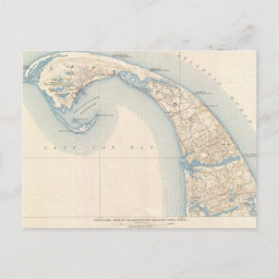 Carte vintage de Lower Cape Cod