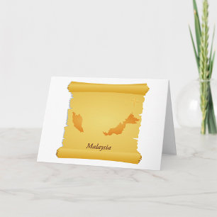 Carte vintage de Malaisie en rouleau pour les voya