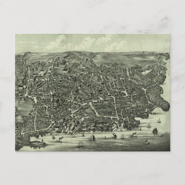 Carte vintage de Marblehead MA (1882) (Devant)