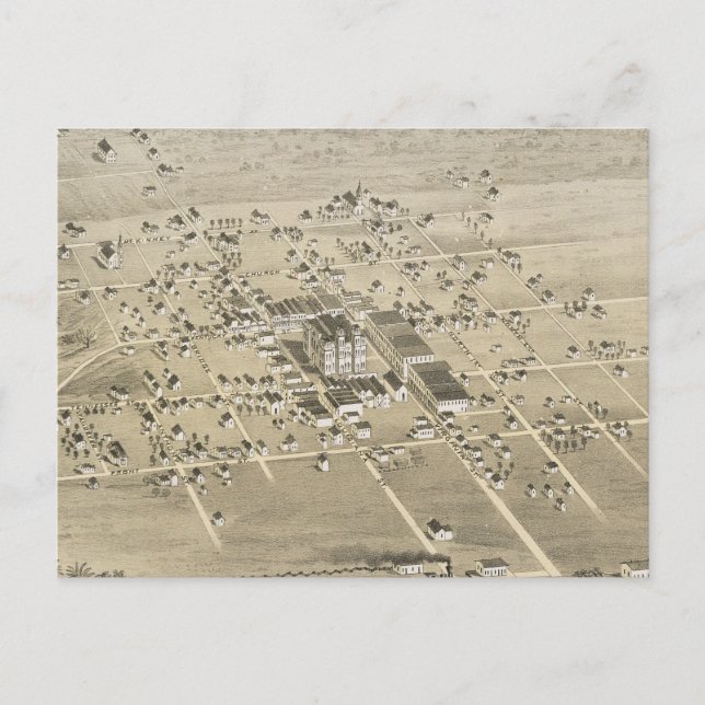 Carte vintage de McKinney Texas (1876) (Devant)
