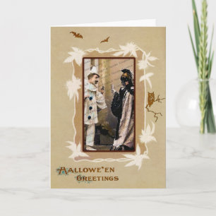 Carte vintage de modèle de Halloween