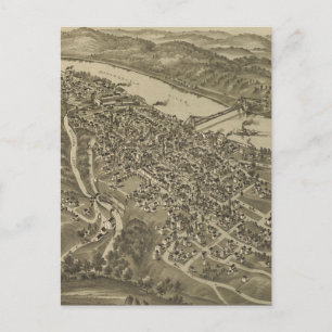 Carte vintage de Morgantown WV (1897)