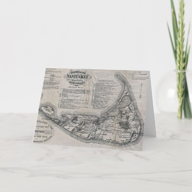 Carte vintage de Nantucket (Devant)