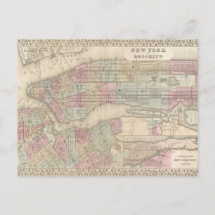 Carte vintage de New York / Brooklyn