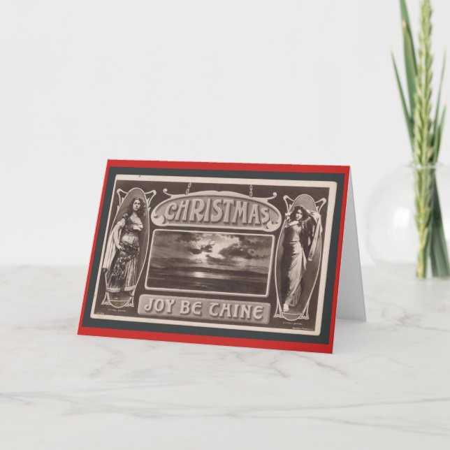 Carte Vintage de Noël 1890 (Devant)