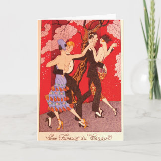 Carte ~ vintage de Nouveau d'art la fureur du tango