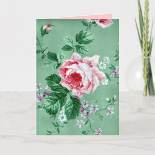 Carte Vintage de papier peint couleur verte de la 