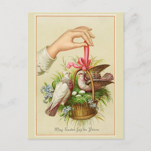 Carte vintage de Pâques Deux Doses (Devant)