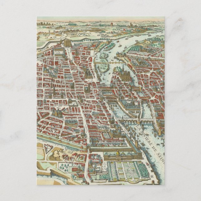 Carte vintage de Paris (1615) (Devant)