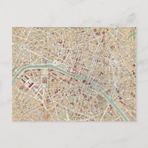 Carte vintage de Paris (1892)