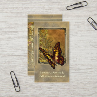 Carte vintage de profil d'illustration de papillon
