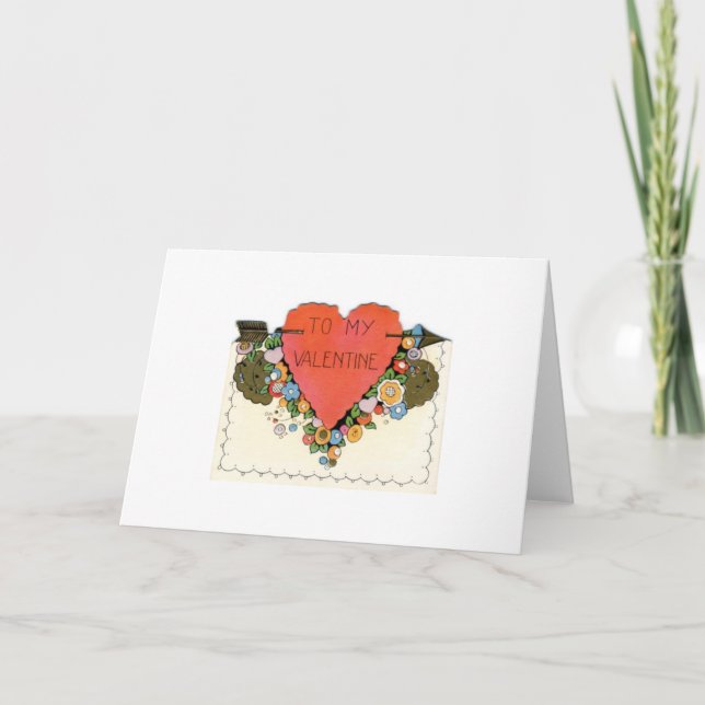 carte vintage de Saint-Valentin (Devant)