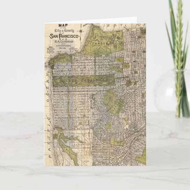 Carte vintage de San Francisco (1932) (Devant)
