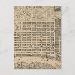 Carte vintage de Savannah Georgia (1818)