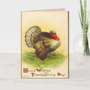 Carte vintage de thanksgiving