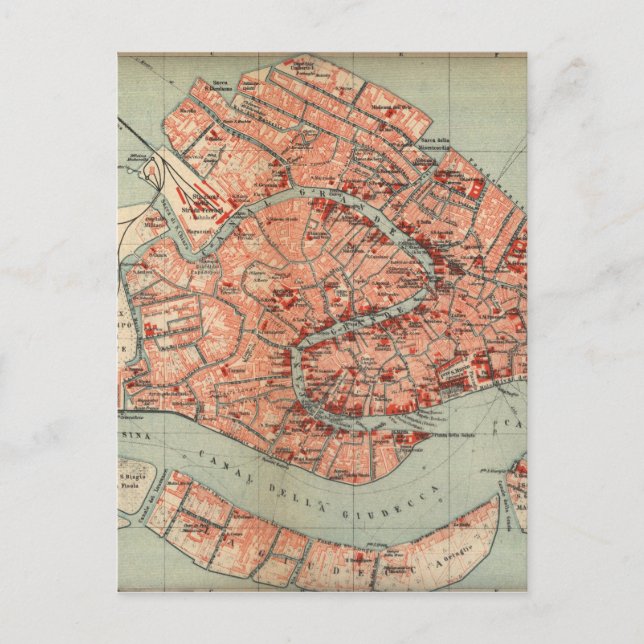 Carte vintage de Venise Italie (1920) (Devant)