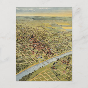 Carte vintage de Waco Texas (1892)