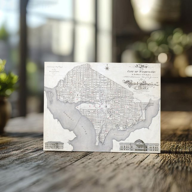 Carte vintage de Washington DC (Créateur téléchargé)