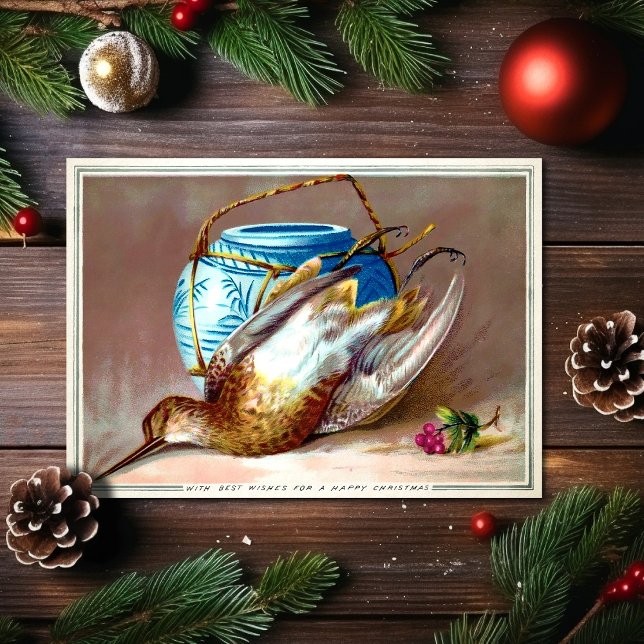 Carte vintage Dead Bird Christmas Wings (Créateur téléchargé)
