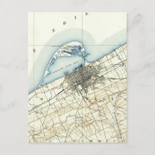 Carte vintage d'Erie Pennsylvanie (1899)