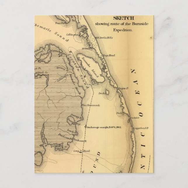 Carte vintage des banques extérieures (1862) (Devant)