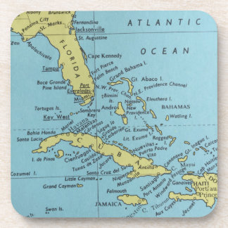 Carte vintage des dessous de verre de la Floride