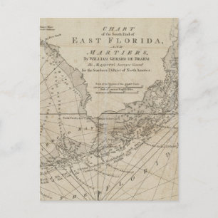 Carte vintage des Florida Keys (1771)