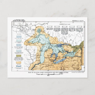 Carte vintage des Grands Lacs