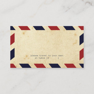 Carte vintage d'escorte de par avion