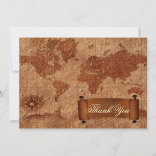 Carte vintage destination Carte de remerciements d