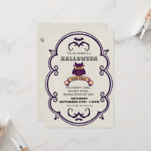 Carte vintage d'invitation de fête d'Halloween