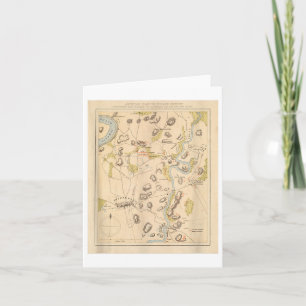 Carte vintage du champ de bataille Antietam (1864)