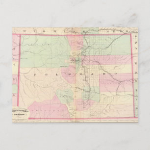 Carte vintage du Colorado (1874)