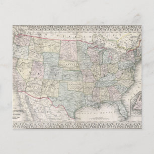 Carte vintage du document de référence des États-U