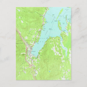 Carte vintage du lac George New York (1966) 2