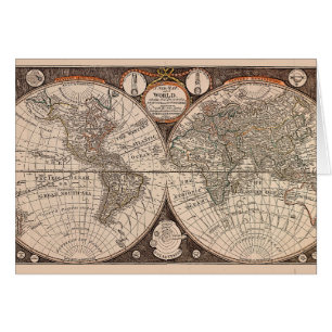 Carte vintage du monde (1766)